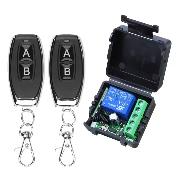 GERMA 433MhzInterruptor Remoto Universal Sin Frenos DC 12V 1CH Módulo De Relé Receptor RF Transmisor 433 Mhz Para Control Remoto - 1