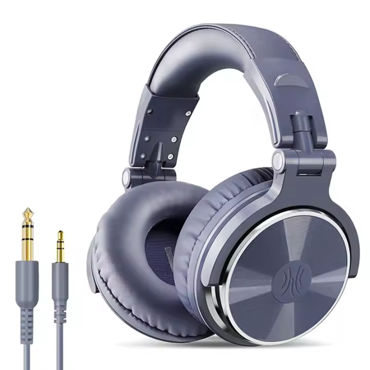 Auriculares de 50mm, auriculares de audio de 3,5 y 6,35mm para PC, AMP, grabación de teléfono, piano, guitarra - 1