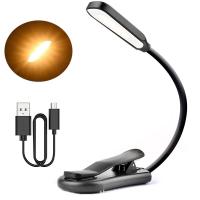 lámpara de lectura, lámpara de escritorio con 7 LED y clip con 3 temperaturas de color - details 1