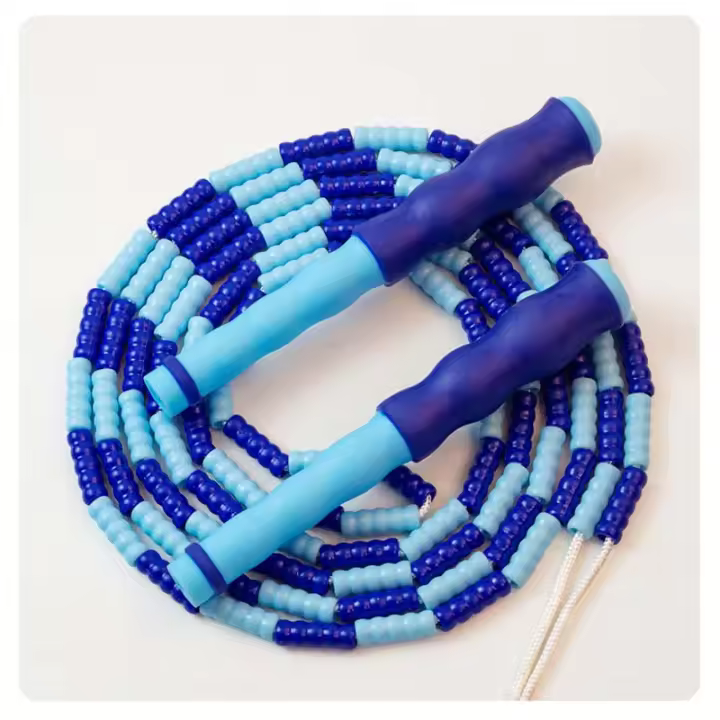 Cuerda De Saltar De Bambú 2.8M Con PVC Y Perlas Suaves Para Principiantes Adultos Y Niños Sin Enredos Fitness Ejercicio - 1