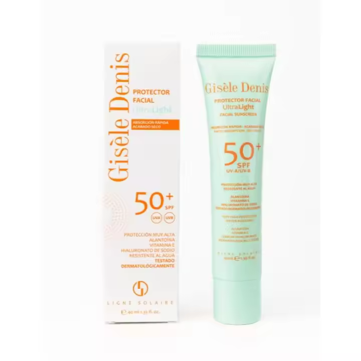 PROTECTOR FACIAL +50 SPPF GISELE DENIS 40ML ABSORCIÓN RÁPIDA ACABADO SECO - 1
