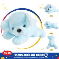 Cojín De Tela Suave De 38cm Con Luz LED Y Música En Forma De Perro Azul Grande Juguete De Peluche Regalo Kawaii Para Niñas Y Niños Decoración Del Hogar - details 6