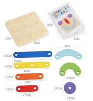 Bloques De Construcción Creativos De Madera Para Niños Juguete Educativo Montessori De Formas Variadas Y Colores Prueba De Encaje Para Edad Temprana - details 6