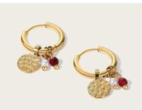 Pendientes Cristal Dorados Elegancia y Dulzura Acero Inoxidable - details 1