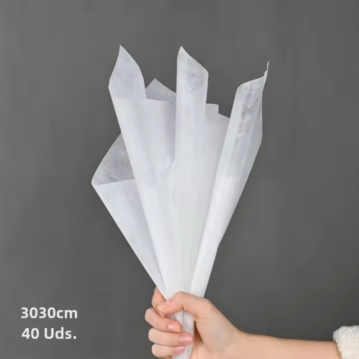 40Pcs Papel De Embalaje Para Flores De Algodón Decoración De Regalos Para Bodas Cumpleaños Fiesta De San Valentín Regalo De Aniversario Papel De Embalaje De Hojas De Flores - 1