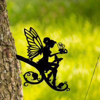 Silueta De Hadas/mujer De Metal En Rama Arte Para Jardín Patio Exterior Decoración De Árbol De Acero Sin Nombre Origen China - details 7