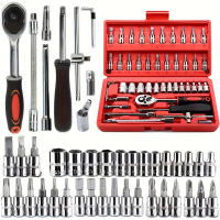 Kit De Herramientas De Reparación De Automóviles 46 Piezas Juego De Destornilladores De 1/4 Pulgada Con Llave De Torque Y Destornillador Combinado Herramientas De Reparación De Automóviles - details 0