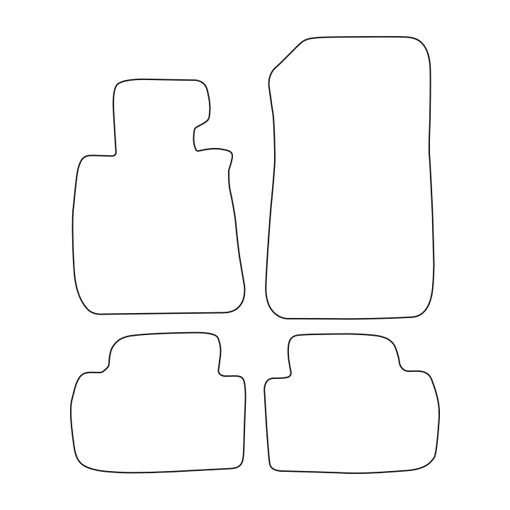 Juego de alfombrillas de terciopelo para BMW Serie 3 E90/E91 2005-2012 - acabado negro - 1