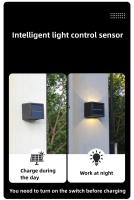 Lámpara De Jardín Solar LED Exterior Impermeable Ajuste De Ángulo Para Pared Balcón Escalera Cepillo De Lavado De Luz Solar Ahorro De Energía - details 6