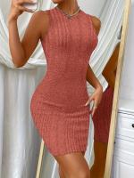Vestido Bodycon Elegante De Manga Larga Para Primavera Y Verano Vestido Sin Mangas Para Mujer Vestido De Solapa O-Knee-Length Polyester Spandex - details 0