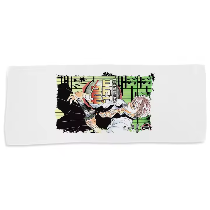 MERCHANDMANIA TOALLA MEDIANA GIMNASIO ABSORBENTE kimetsu no yaiba pilar viento Sanemi Shinazugawa temporada 4 suave con bolsita - 1