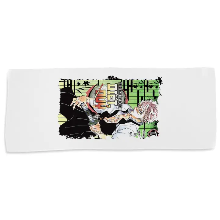 MERCHANDMANIA TOALLA MEDIANA GIMNASIO ABSORBENTE kimetsu no yaiba pilar viento Sanemi Shinazugawa temporada 4 suave con bolsita - 1
