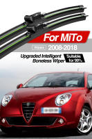 LimpiaParabrisas Antigolpes Para Alfa Romeo MiTo 2008-2018 Plegables En 2 Piezas Accesorios Para Ventanas Delanteras Láminas De Limpieza Natural De Goma - details 0