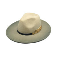 Gorro De Paja Gradiente De Otoño E Invierno Para Hombres Y Mujeres Gorro Fedora Clásico Con Pico Ancho Gorro De Paja Imitación Lana Cloche Para Mujer - details 14