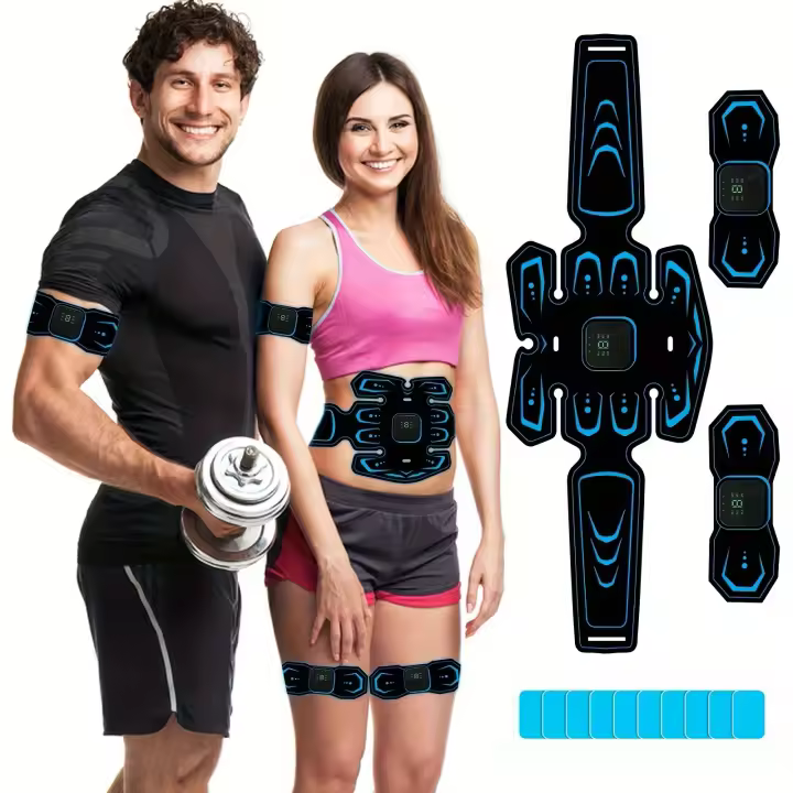 Cinturón de tonificación abdominal de entrenamiento muscular, cinturón de ajuste de Giro de entrenamiento ABS Ab Trainer Fitness Equipment para hombres Mujer Abdomen/Brazo/pierna Ejercicio de oficina en casa - 1