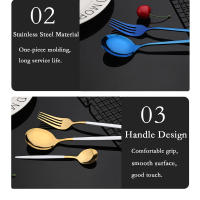 Juego de Vajilla de Cena de Acero Inoxidable Rosa 16pcs Cuchillo, Cuchara, Cubierto - details 9