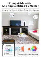 Zemismart Bombilla LED Inteligente WiFi RGBCW Redonda 9W 12W 15W Certificada Matter Control Remoto Homekit Alexa Google Home Smartthings App Para El Hogar - details 6