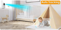 Monitor De Bebé WiFi 5G Cámara De Seguridad HD 1080P Con Seguimiento Automático Audio Bidireccional Mini Cámara Para Niños Doméstica Alexa - details 9