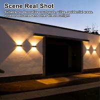 Lámpara De Pared Solar LED Impermeable Para Jardín Patio Balcón Con 4/6 LEDs Iluminación De Valla Luz Moderna Auto-Contenida - details 2