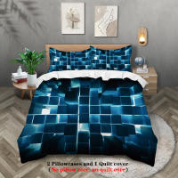 Juego De Cama Moderno 3 Piezas Rojo Transparente Con Efecto De Cuadrícula Para Adolescentes Y Adultos Incluye 1 Funda De Edredón Y 2 Fundas De Cojines - details 2