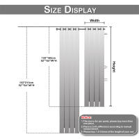 Panel De Cortinas Aislantes De Calor Pesadas Y Gruesas Para Sala De Estar Negro 100% Bloqueo De Luz Y Calor En Invierno Cortinas Térmicas Con Anillas Para Ventanas - details 2