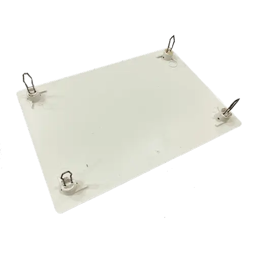 CABLEPELADO Tapa de caja de registro Cuadrada | Tapa para caja de derivación empotrada | Fijación a presión mediante dos pestañas | Tapa para cajas de 100 mm cada lado | Blanco - 1