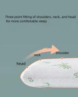 Almohada De Adulto Para Un Solo Usuaria Almohada De Memoria De Bambú Con Rebound Lento Diseño Invisible De Cremallera Relleno De Espuma De Algodón Espacioso Para Protección - details 2