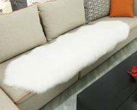 Alfombra De Cuero Genuino Suave Y Blanca Imitación De Lana Para Dormitorio Sala De Estar Tapete De Cama Alfombrilla De Sofá Cojín Carpets Rojos - details 3