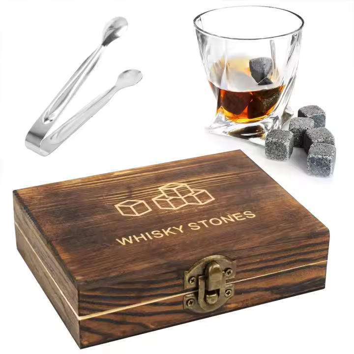 Juego De 9 Piedras De Hielo Para Whiskey De Granito Herramientas De Barro Bestia Regalo Ideal Para Amantes Del Whiskey Reutilizables - 1