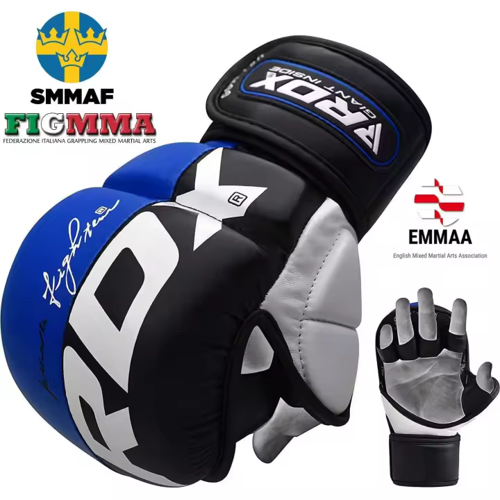 RDX MMA Guantes Maya Cuero Artes Marciales Entrenamiento Mitones Muay Thai Kick Boxing Lucha Libre Sparring - 1
