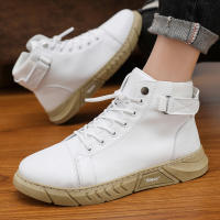 Botas De Piel Para Hombre De Moda Al Aire Libre Botines De Trabajo Ligeros Y Calientes Diseñador Hecho a Mano Clásico Con Cordones Talla Verdadera - details 11