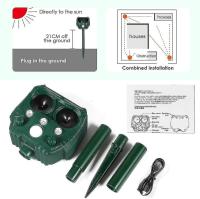 Repelente de zorro ultrasónico, energía solar y disuasión de animales a prueba de agua, linterna y USB recargable - details 2