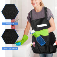 Aguas Resistentes Delantal De Lona Unisex Para Trabajo Con Bolsillos Para Herramientas Duradero Ajustable Con Correas Cruzadas Para Hogar Y Taller - details 14