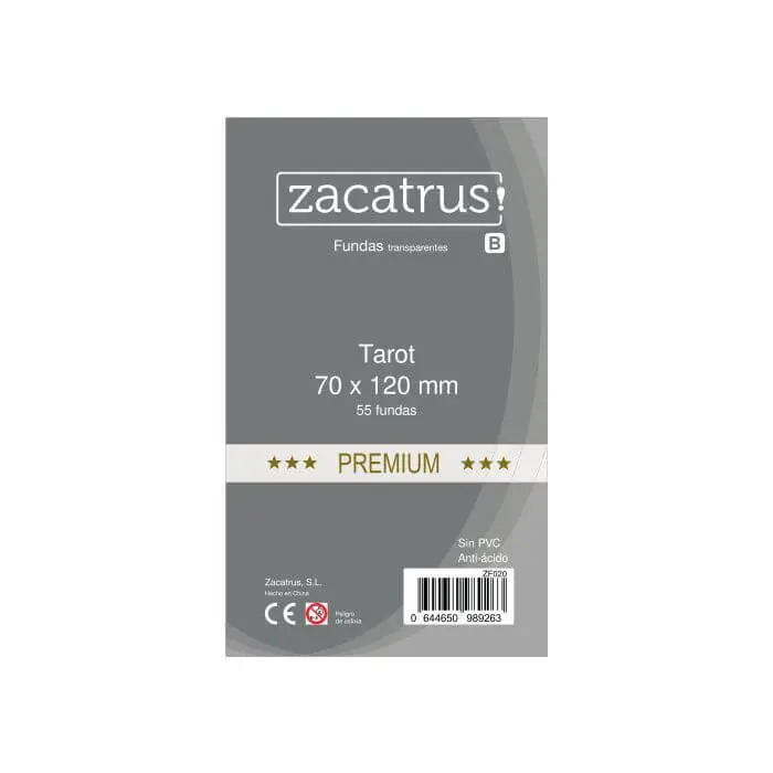 Fundas Tarot premium 70x120mm Zacatrus (55 uds) Fundas Zacatrus - 1