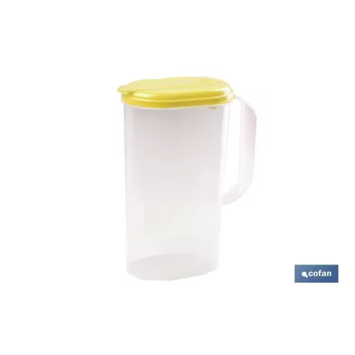 Jarra de agua 2l amarillo  modelo manantial 25x19x9.5cm   caja 6 unid. - 1