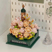 Bloques De Piano De Rosas Eternas Con Luz Bloques De Construcción Miniatura Para Decoración Del Hogar Regalo De Navidad Para Niños Y Adultos - details 1