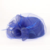 Sombrero De Fiesta Elegante En Rojo Sinamay Para Mujer Con Pluma Y Velo Para Boda Iglesia Cóctel Té Sombrero Derby Formal - details 16