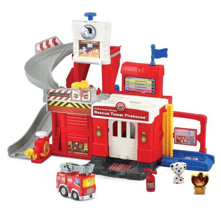 Vtech - Parque de Bomberos (+ Valiente Camión de Bomberos) Tut Tut Bólidos: Parque de Bomberos Infantil +1 Año con Sonido, Luz, y 4 Sensores. Más de 50 Respuestas de Voz y Música. ¡Aventura y Diversión Sin Límites! - 1