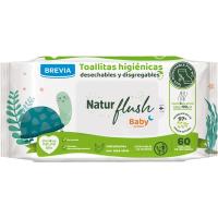 PACK AHORRO - 14 x 60 unidades Toallitas húmedas Natur flush Brevia - details 0