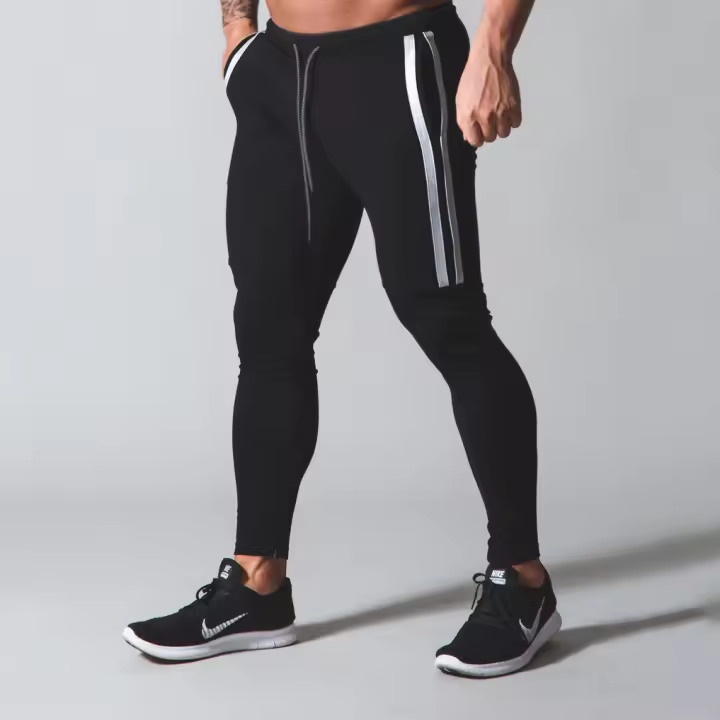 Pantalones De Fitness Transpirables Para Hombre 2024 Pantalones De Entrenamiento Al Aire Libre Correr Nuevo Trend Primavera/Verano Estilo Recto mid Weight Polyester - 1