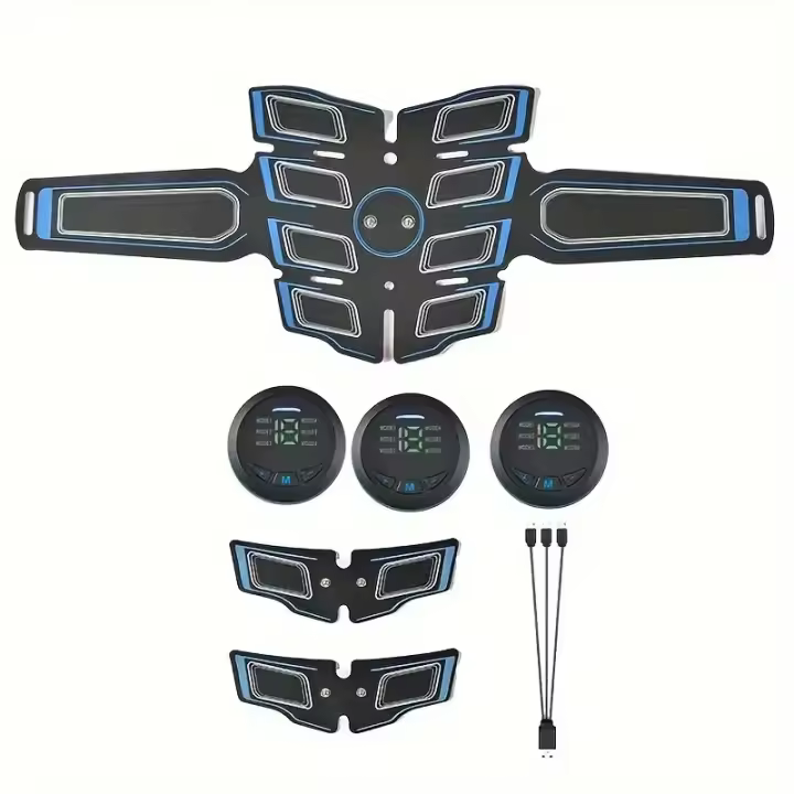 Cinturón De Entrenamiento De Músculo Abdominal Recargable Por USB Portátil Para Efectos De Acondicionamiento Físico Y Ejercicio - 1