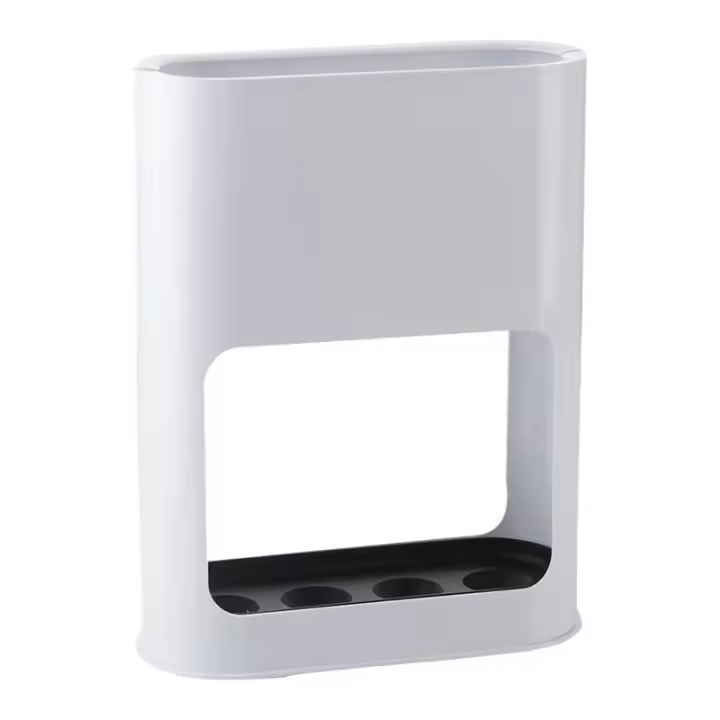 Ovalado Paragüero, Resina ABS, Metal, Blanco, Talla única - 1