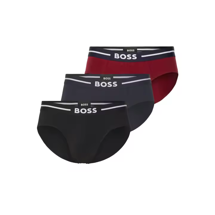 Slip Boss Bold -3 Pack- Cotton Stretch (Negro, Marino y Granate) - 1