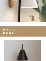 Iluminación De Pared Nórdica Luz De Noche Para Dormitorio Y Sala De Estar Decoración De Madera Retro Lámpara De Interior LED Moderna - details 7