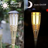 Lámpara Solar LED Efecto De Llama De Bambú Impermeable Iluminación De Jardín Torches De Jardín Paisajismo Exterior Luz - details 4