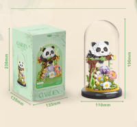Bloc De Construcción Micro Para Niños Oso Panda Cubierta De Polvo Para Jardín Animal Bird Owl Regalo Educativo De Bloques De Flores - details 2