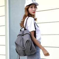 Mochila De Lona Fashion Para Mujer Gran Capacidad Mochila Casual Multifuncional Para Adolescentes Verano 2024 Color Sólido - details 6