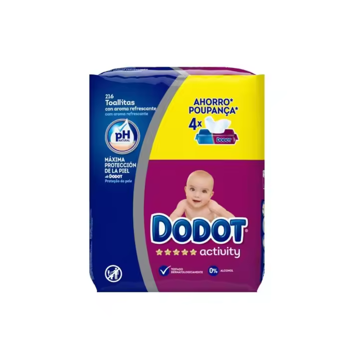 Dodot Activity Toallitas para Bebé, 216 Toallitas... - 1
