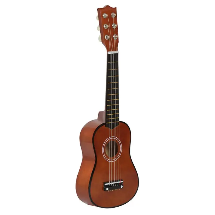 Mini guitarra pequeña de 21 pulgadas y 6 cuerdas, guitarra de tilo con cuerdas de púa, instrumentos musicales de juguete para niños - 1