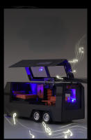 Modelo De Camión Tesla Cybertruck 1:32 Con Luz Y Sonido Coche De Metal Para Niños Regalo Con Maleta A914 Coche De Playa a Escala - details 6
